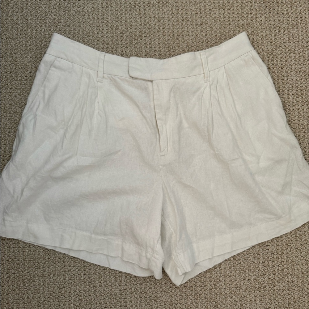 White linen shorts from Target